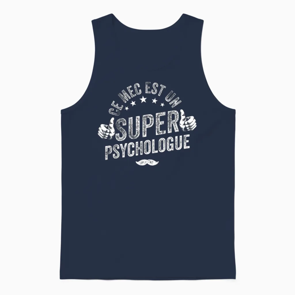 Funny Psychologist Psychologist Psychology Unisex Tank Top in Navy