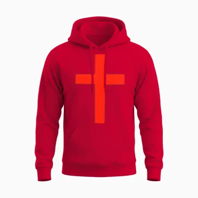 Angel's Red Cross Unisex Hoodie - Red