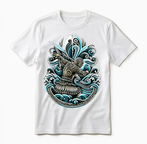 Polynesian Haka Dance Maori Culture Funny New Zealand T-Shirt, Black, S Unisex T-Shirt in White