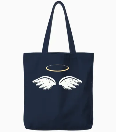 Angel Angel Wings Halo Innocent Costume Children Tote Bags - Navy