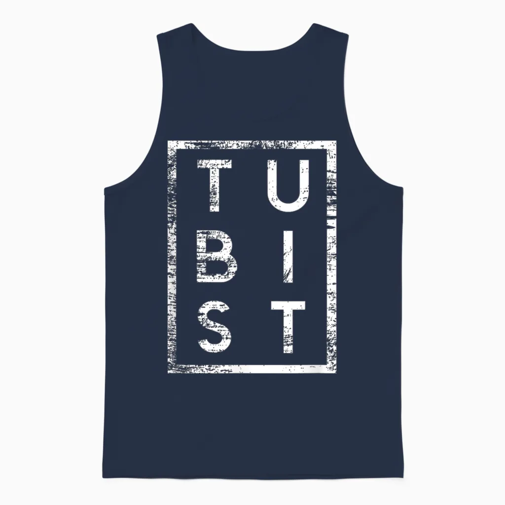 Tubist Minimalismus Tuba Tubaspieler Unisex Tank Top in Navy