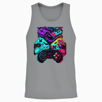 Control Gamer Video Game Controller Unisex Tank Top - Sport Grey