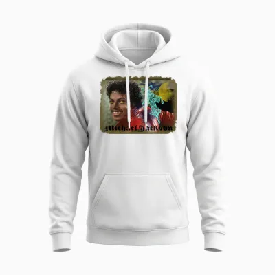 Mj-069 Thriller Unisex Hoodie - White