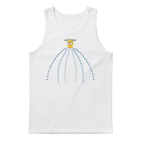 Operating Fire Sprinkler Unisex Tank Top - White – 1