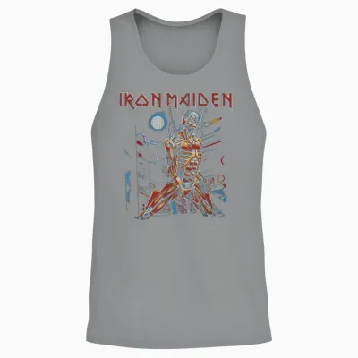 Iron Maiden - Vintage Cityscape Unisex Tank Top - Sport Grey