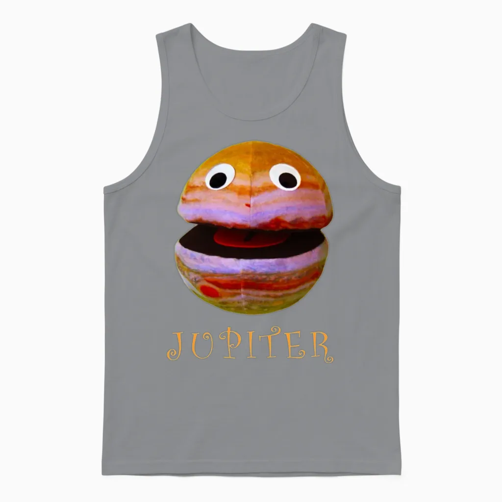 Jupiter - Puppet Character Unisex Tank Top in Sport Grey