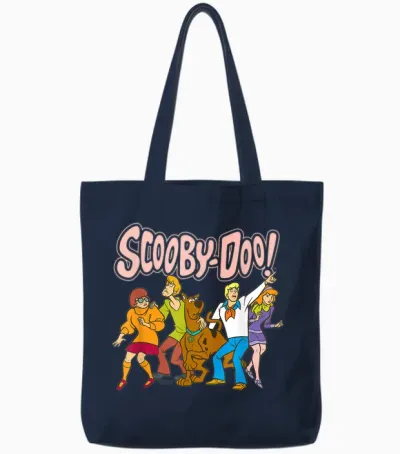 Scooby Doo Core Group T-Shirt, Blue Tote Bags - Navy