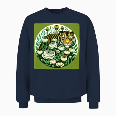 Retro Tiger Unisex Sweatshirt - Navy