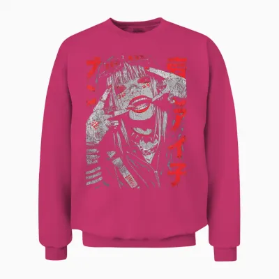 Harajuku Streetwear Cyberpunk Aesthetic Techwear Anime Manga T-Shirt, Black Unisex Sweatshirt - Heliconia