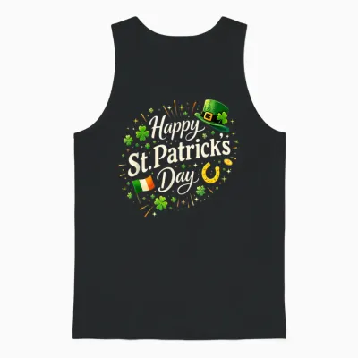 Happy Saint Patrick's Day Celebration Irish St Patrick's Day Unisex Tank Top - Black