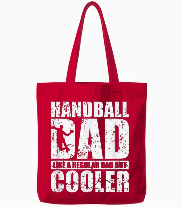 Handball-Dad Wie Ein Normaler Papa, Aber Cooler Tote Bags in Red