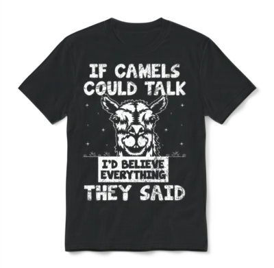 Camel Lover Desert Animal Wildlife Africa Unisex T-Shirt - Black