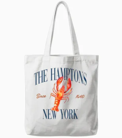 The Hamptons New York East. 1640 – Old Money, Aesthetic Tote Bags - White