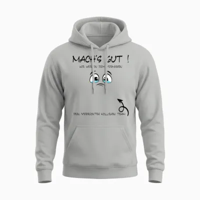 Job Change Farewell Gift Signature Colleague Farewell Unisex Hoodie - Ash