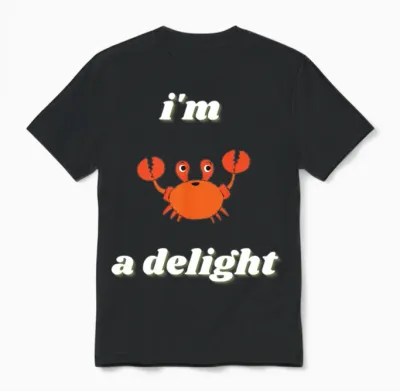 Vintage I'm a Delight Funny Gift Ideas Unisex T-Shirt - Black