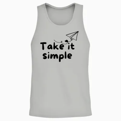 Take It Simple Unisex Tank Top - Ash