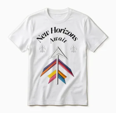 Colorful Directional Arrows Graphic Design Unisex T-Shirt - White