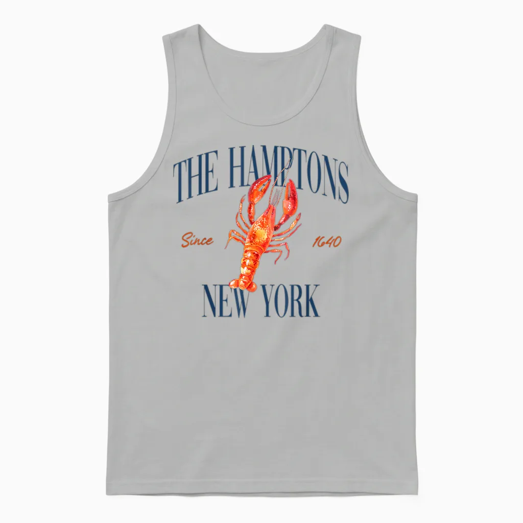 The Hamptons New York East. 1640 β Old Money, Aesthetic Unisex Tank Top in Ash