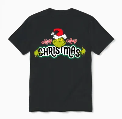 Dr. Seuss Grinch Hugs Christmas Short Sleeve Unisex T-Shirt - Black