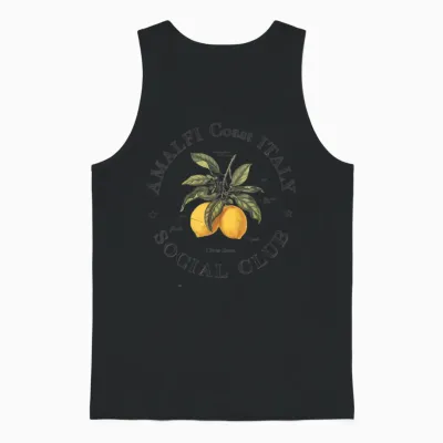 Amalfiküste T -Shirt Italien Retro Coquette Bow Amalfi Coast Unisex Tank Top - Black