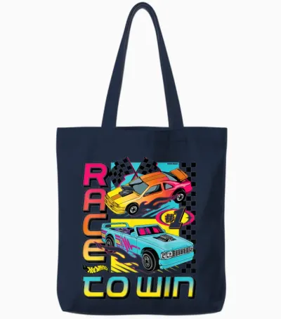 Hot Wheels — Rennen Um Den Sieg in Flammenden Autos Tote Bags - Navy