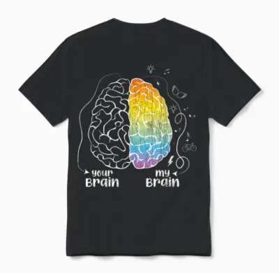 Your Brain My Brain Adhs Awareness Orange Ribbon Grafik Unisex T-Shirt - Black