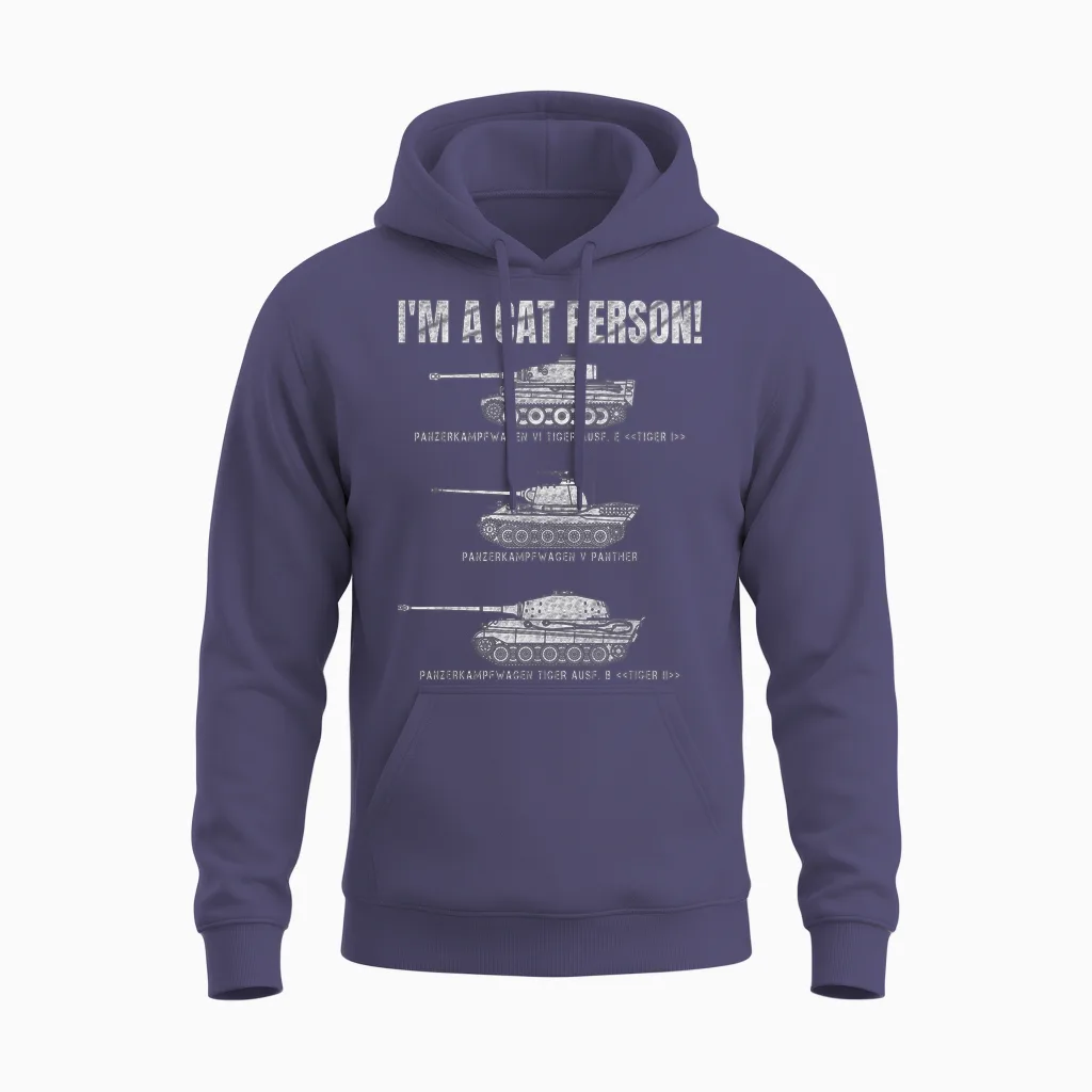 Tank Vi Tiger I German Panther Tank Lover T-Shirt, Black Unisex Hoodie in Heather Sport Dark Navy