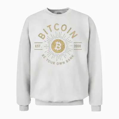 Bitcoin Crypto Blockchain Money Gif Christmas Unisex Sweatshirt - White