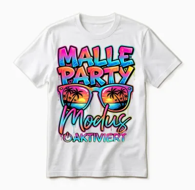 Malle Party Modus Aktiviert Feiern Mallorca Party Unisex T-Shirt - White