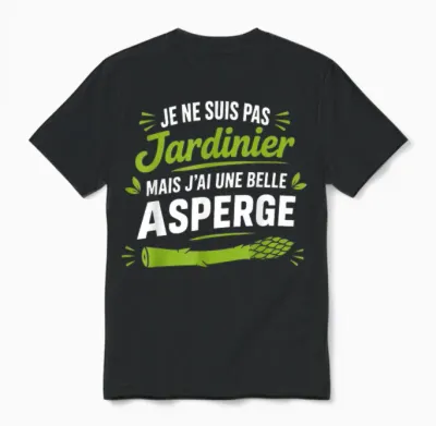 Je Ne Suis Pas Jardinier Drole Humour Citation Beauf Unisex T-Shirt - Black
