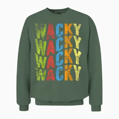 Wacky Costume Mismatch Day Outfit Unisex Sweatshirt - Military Green