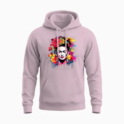 Frida Kahlo - Variety of Items T-Shirt, Black Unisex Hoodie - Light Pink