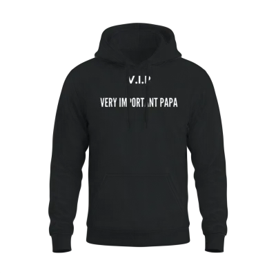 Vip Very Important Papa Unisex Hoodie - Black