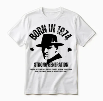 Born in 1974- Strong Generation-Legends Unisex T-Shirt - White