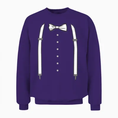 Fake Anzug Aufdruck Jga Männer T-Shirt Kostüm Verkleidung Unisex Sweatshirt - Purple