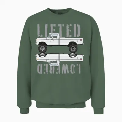 351 V8 Pure White Unisex Sweatshirt - Military Green