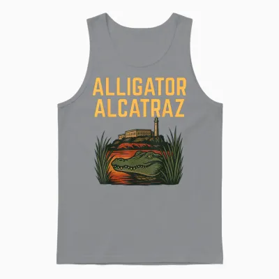 Alligator Alcatraz Unisex Tank Top - Sport Grey