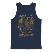 German Shepherd Dog Service Dogs Guard Dog Unisex Tank Top - Navy – 1