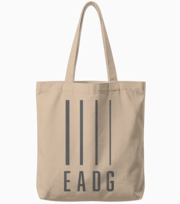 Bass Guitarist/bass Player Gift - Eadg 4 String Tote Bags in Natural