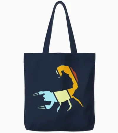 Scorpio Retro Tote Bags - Navy