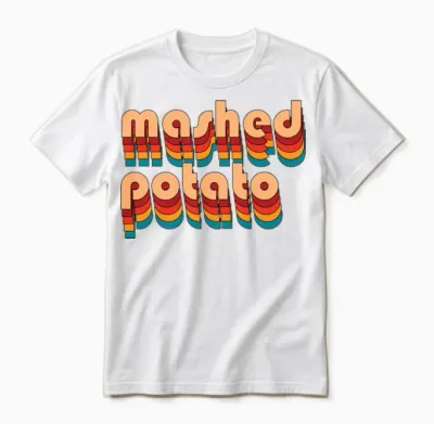 Mashed Potato Retro Colors Unisex T-Shirt - White
