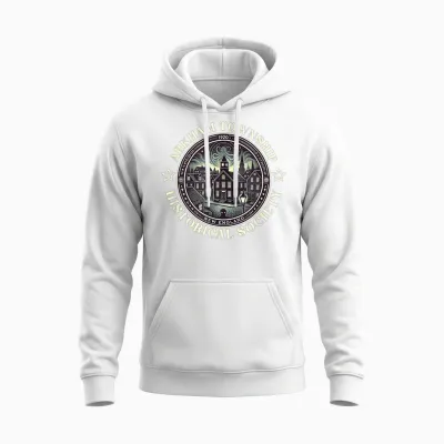 Arkham-Stadt Lovecraftscher Cthulhu-Mythos Miskatonic Horror Unisex Hoodie - White