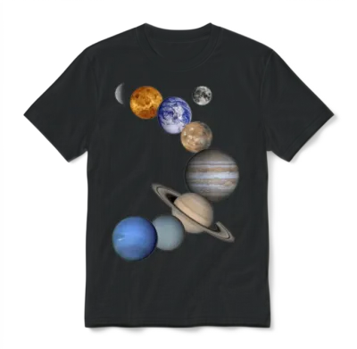 Solar System 2 Unisex T-Shirt - Black