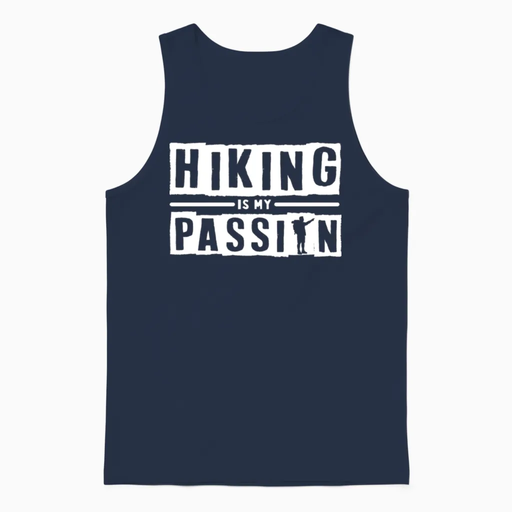 Hiking & Outdoors Gift Unisex Tank Top in Navy