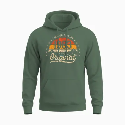 Limited Edition Original 1983 Vintage 43. Geburtstag Mann Unisex Hoodie - Military Green