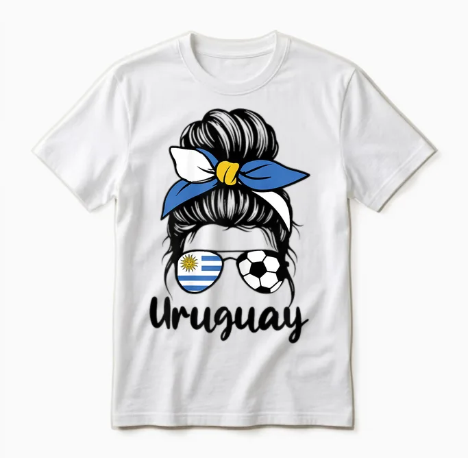 Uruguay Flag Women Mujeres Proud Uruguayan Fans Supporters Unisex T-Shirt in White