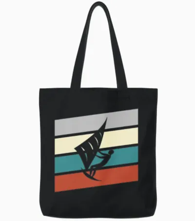 Kite Retro Tote Bags - Black