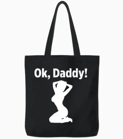 Kinky Slave Wife Bdsm Fetish Daddy Tote Bags - Black