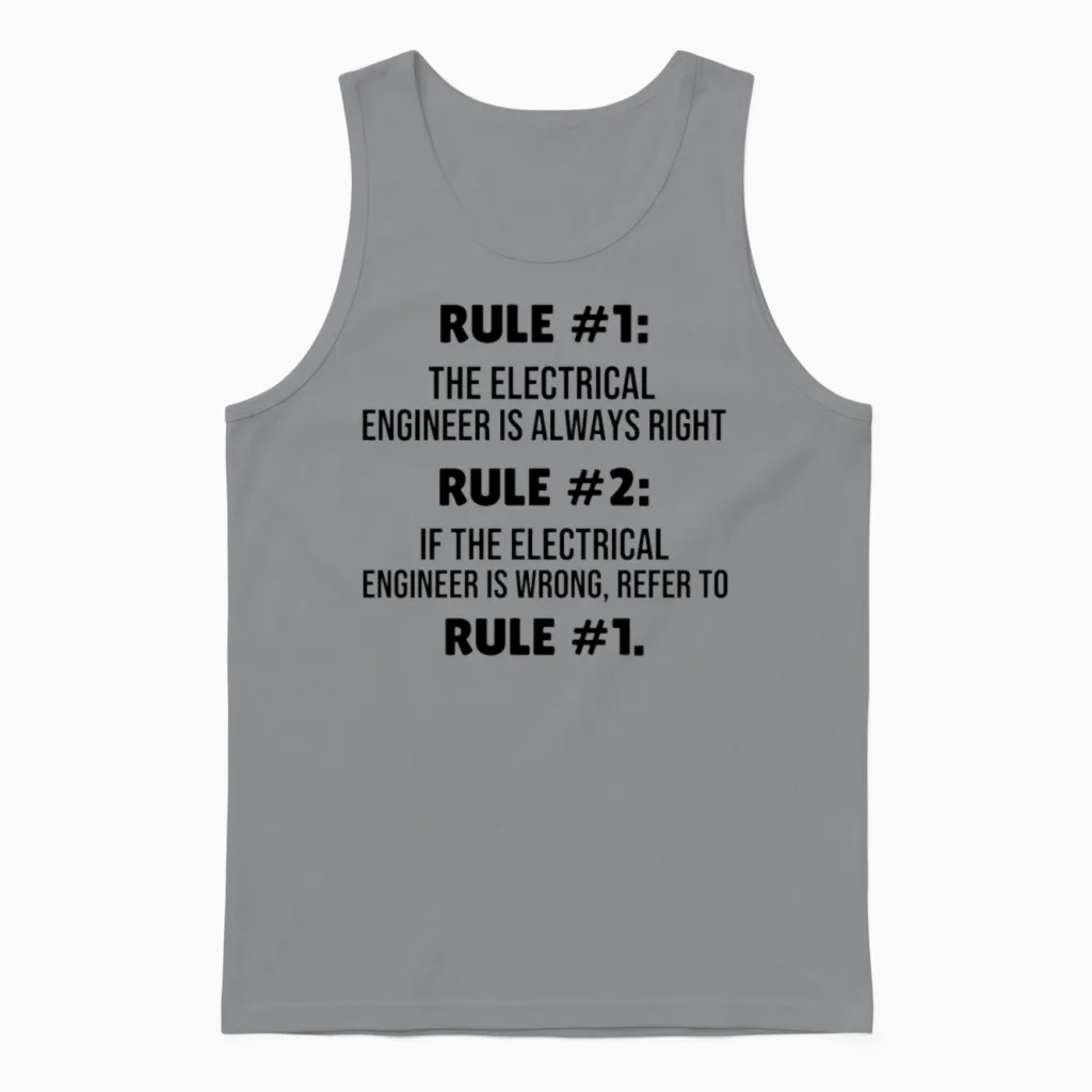 Electrical Engineering Gifts Electrical Engineer Unisex Tank Top in Sport Grey