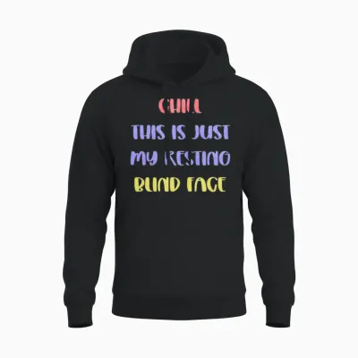 Resting Blind Face Unisex Hoodie - Black
